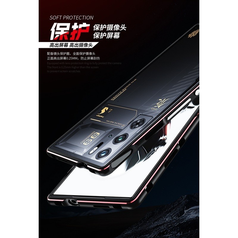 Ốp điện thoại khung cản kim loại siêu mỏng và nhẹ cho ZTE Nubia Red Magic 10 Pro 9Pro 9 Pro + 9S Pro RedMagic10 Pro + Vỏ bọc