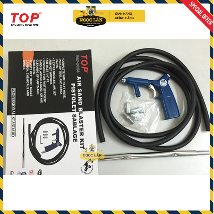 [Chính hãng TOP]  Dụng cụ phun cát dùng hơi khí nén TOP PAP-D038 hàng Đài Loan cao cấp