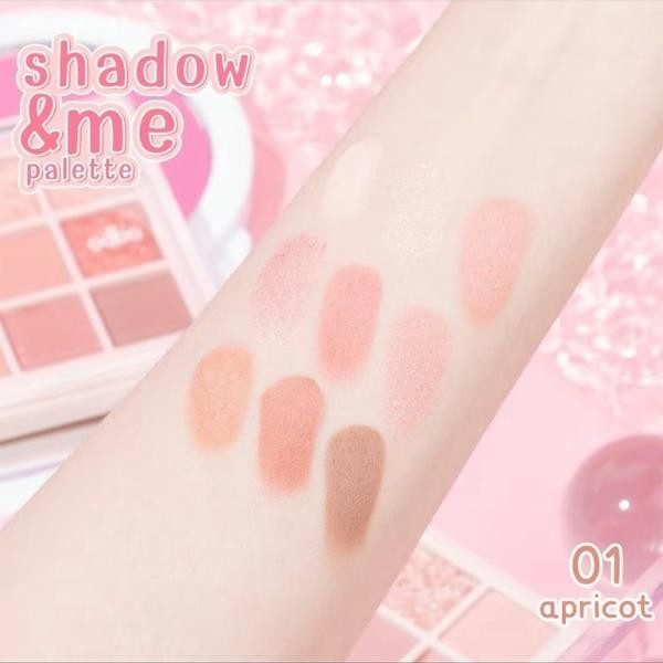 Bảng Phấn Mắt ODBO OD2014 9 Ô Shadow & Me Palette Mịn Lì Dễ Tán Có Nhũ Nhiều Màu Bắt Sáng