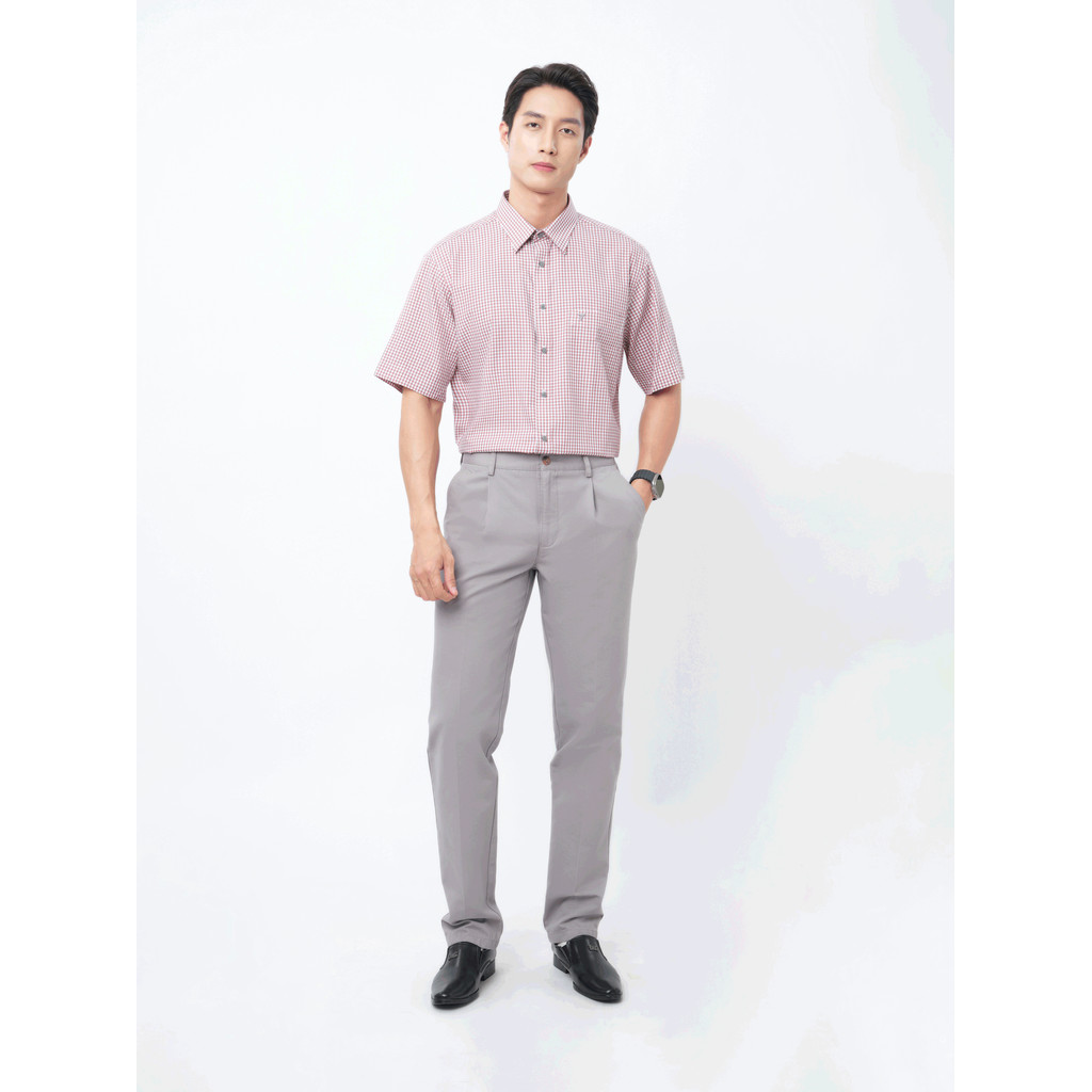 Quần Khaki 1Ply VIETTIEN SMART CASUAL vải 100% Cotton phom REGULAR VT00000434
