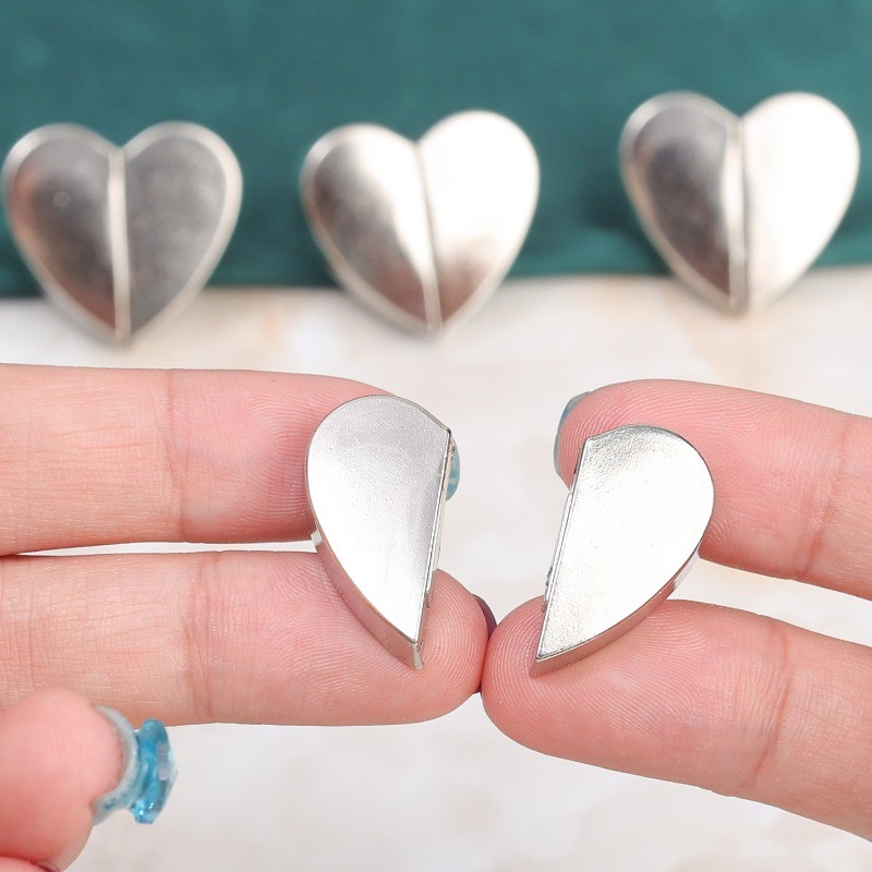 Rèm Khóa Từ Tính Hình Trái Tim Móng Tay Nút Miễn Phí Cửa Sổ Phòng Đóng Thắt Lưng Nam Châm Khóa Điều Chỉnh Nút Có Thể Tháo Rời