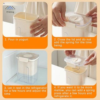Bộ lọc sữa chua ELBBKG Máy làm sữa chua Hy Lạp tự chế có nắp tách Whey Bộ lọc bằng thép không gỉ Lưới mịn Máy tách Whey mới