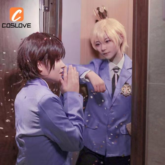 Anime Ouran Trường Trung Học Chủ Câu Lạc Bộ Cosplay Quần Áo Trọn Bộ Trang Phục Trang Phục Cho Người Đàn Ông Tím Đồng Phục Cosplay Đảng