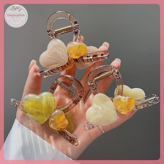 STHB Thanh Lịch Màu Thạch Hình Trái Tim Kẹp Tóc Cho Nữ Bé Gái Ngọt Acrylic Phụ Kiện Tóc Tinh Tế Trang Sức Kẹp Tóc VN