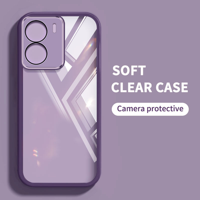 Ốp Điện Thoại Trong Suốt Màu YBD Cho OPPO A5X Hon Full Coverage Camera Có Bảo Vệ Ống Kính Vỏ Mềm Silicon