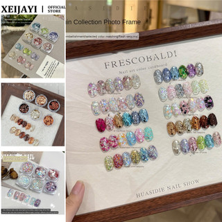 XEIJAYI Nghệ thuật móng tay 6PCS/1Set Bộ trang sức sequin lớn Chất liệu sequin siêu lấp lánh Trang trí móng tay Công cụ làm móng cho tiệm nail