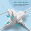 Ổ cắm điện mini màu trắng và đen, di động, để bàn cạnh giường, uốn cong phẳng, hai ổ cắm, bộ chuyển đổi đa chức năng, sạc N8XL