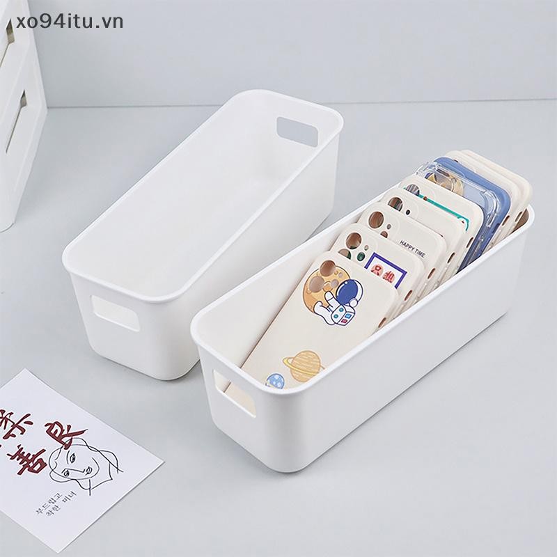 XOITU Máy Tính Để Bàn Đơn Giản Hộp Đựng Điện Thoại Di Động Hộp Bảo Quản Mỹ Phẩm Đa Năng Hộp Sắp Xếp Dung Tích Lớn Đồ Lặt Lặt Lặt Lặt Lặt Viền