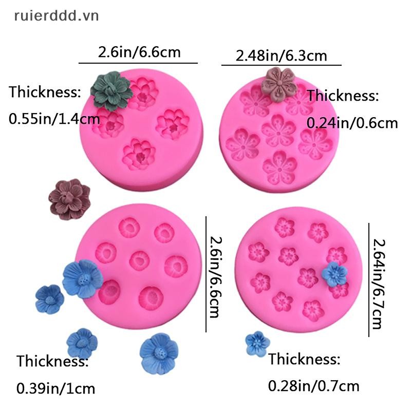# ruierdd # 1Pc Hoa Anh Đào Khuôn Silicon Hoa Đào DIY Trang Trí Bánh Khuôn Mousse Sô Cô La Khay Đá Khuôn Nướng Bánh Nhà Bếp.