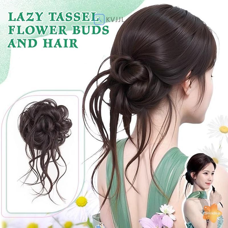 [KvJJL-t] Sợi chịu nhiệt tổng hợp Dây buộc tóc xoăn gợn sóng lộn xộn cho phụ nữ và bé gái Tiệc cưới hàng ngày mới