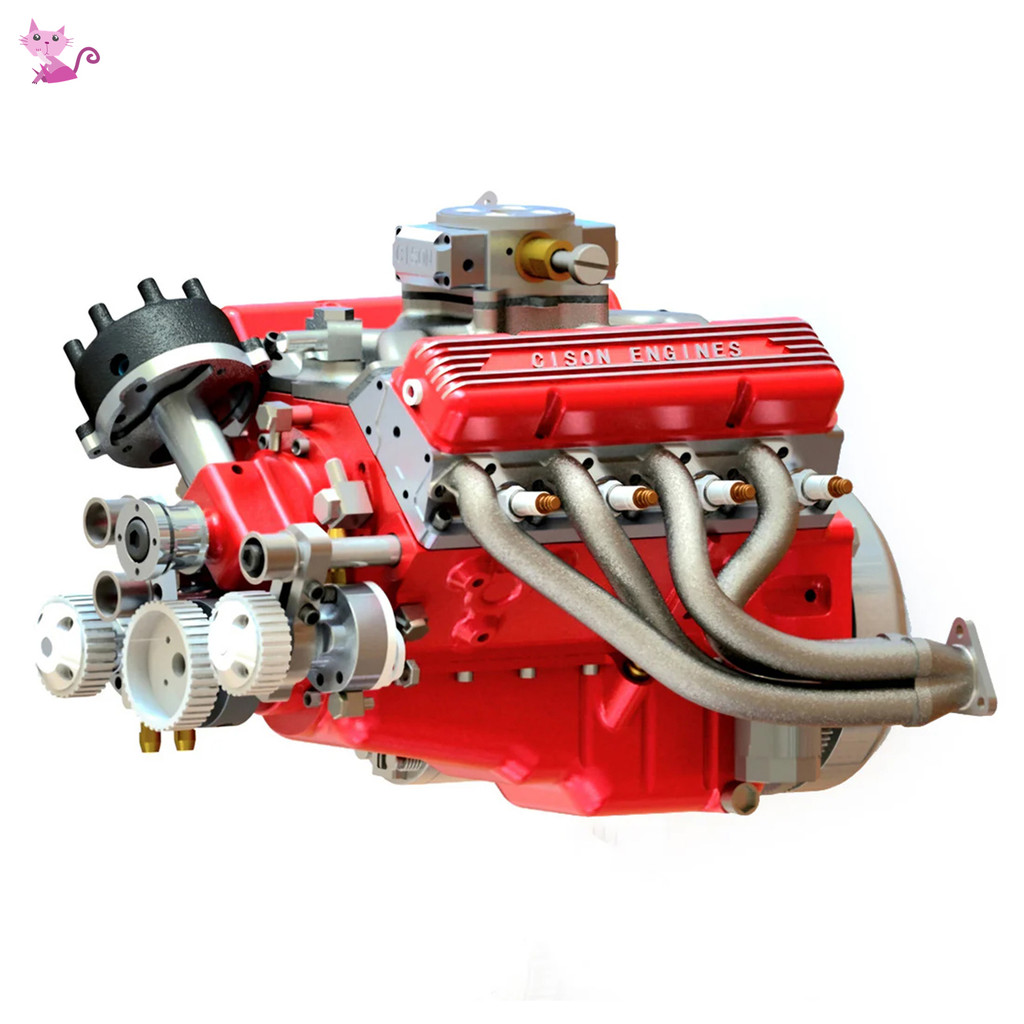 Mô hình động cơ khóa nhỏ V8 Đồ thủ công để bàn sành điệu cho bàn văn phòng