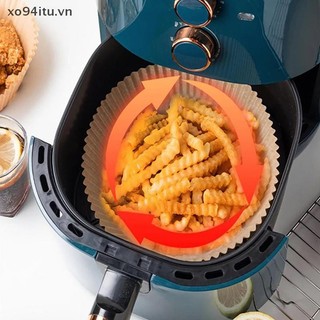 XOITU 25 / 50 Chiếc Nồi Chiên Không Khí Dùng Một Lần Giấy Lót Giỏ Chống Dính Dầu Da Tròn Airfryer Nướng Giấy Phụ Kiện Nhà Bếp VN