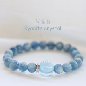 Vòng tay Aquamarine Kyanite màu xanh mới dành cho nữ Vòng tay pha lê tự nhiên