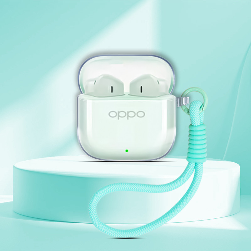 Dành Cho Oppo Enco nụ 3 Vỏ Tai Nghe Trong Suốt TPU Bảo Vệ Tai Nghe Vỏ Chống Sốc Bảo Vệ Tai Nghe Tay Mềm Có Nhẫn