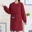 Tạp dề nhà bếp CATIYAHA, Yếm nướng bánh dài tay màu trơn, Mặt sau chéo đơn giản thoáng khí Chống bẩn Phục vụ phục vụ ăn uống Quần áo làm việc cho nhà bếp gia đình