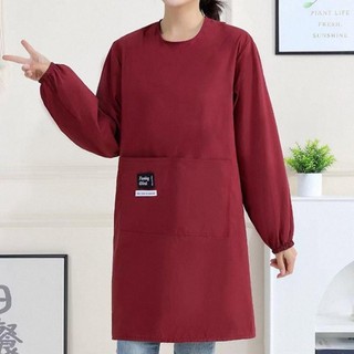 Tạp dề nhà bếp JOYFULLIFE, Yếm nướng bánh nấu ăn màu trơn chống thấm nước, Tạp dề nhà cà phê chống bẩn thoáng khí đơn giản cho nhà bếp gia đình