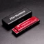 CORALTIDE Diatonic Harmonica, Kim loại hình chữ nhật 10 lỗ Harmonica, Chìa khóa di động của C Người mới bắt đầu Giảng dạy với hộp Đồ chơi giáo dục dành cho người mới bắt đầu Học sinh