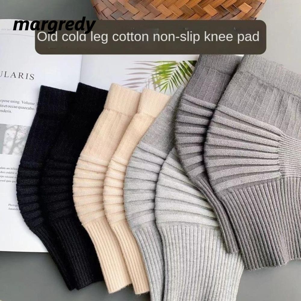 MARGREDY Gối kín, băng bó thể thao sọc, giữ ấm ngoài trời, màu xám đen, thiết bị thể dục nữ và nữ.