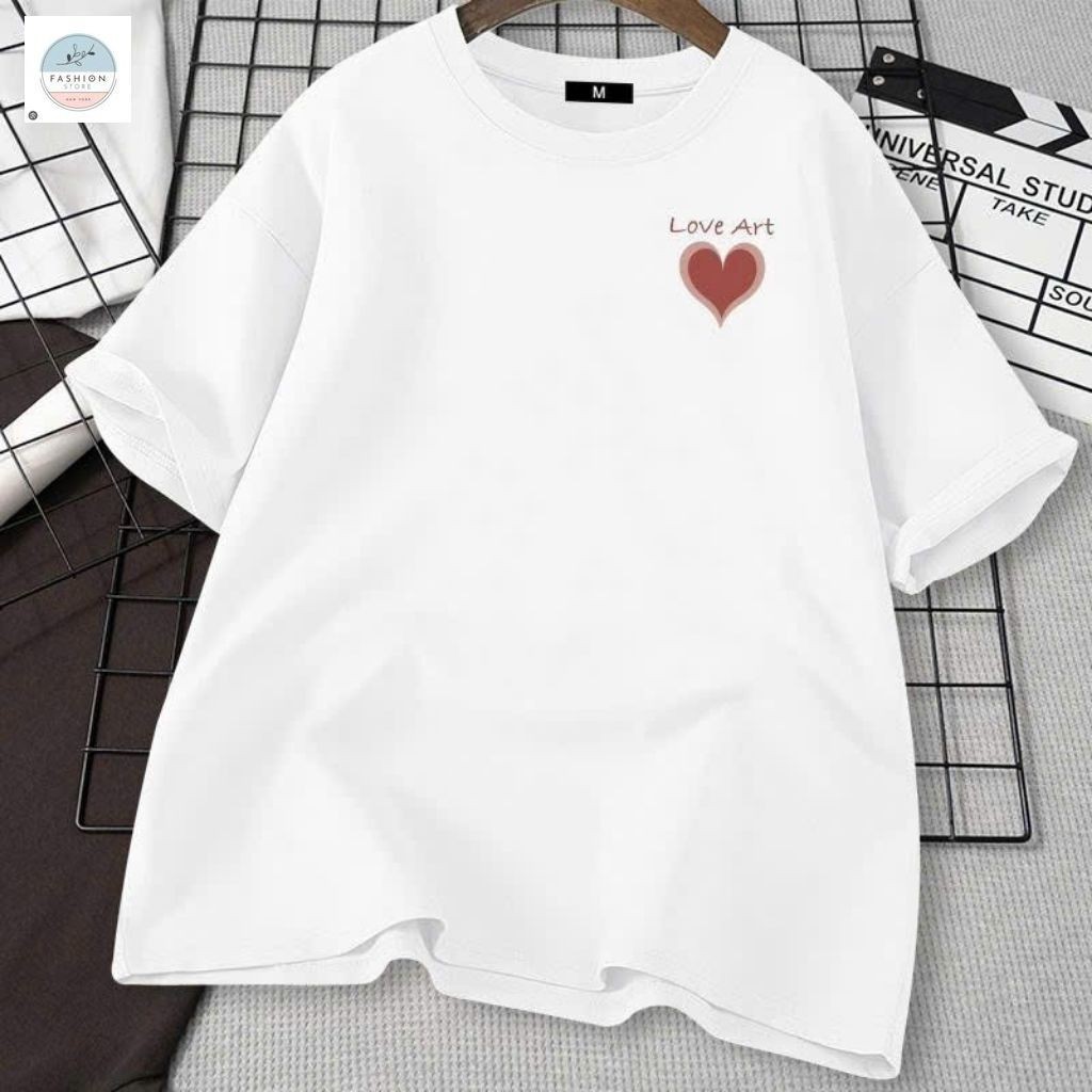 Áo Thun Phông Nam Nữ unisex Nam Nữ chất Cotton co dãn - chữ LOVE ART--quanao94