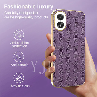 Ốp Lưng Cho OPPO A38 A18 A98 Da Thời Trang TPU Mạ Điện Khung Chống Rơi Điện Thoại