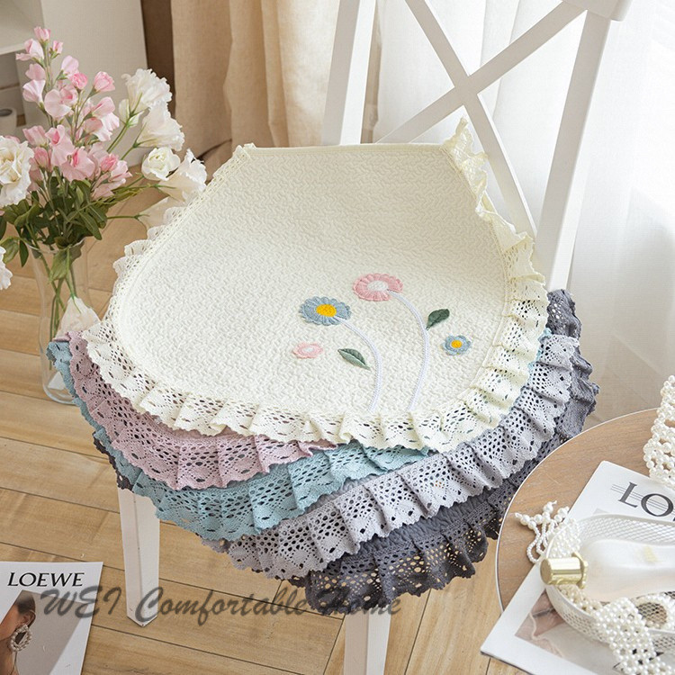 Đệm ghế Cotton nguyên chất Daisy Bốn mùa Máy đa năng Có thể giặt được Đệm ghế ăn chống trượt