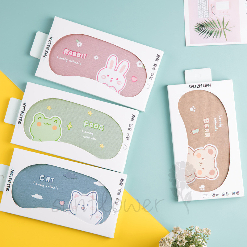 [hướng dương] Mặt nạ mắt Ice Pack dành cho trẻ em Hoạt hình che nắng khi ngủ dễ thương