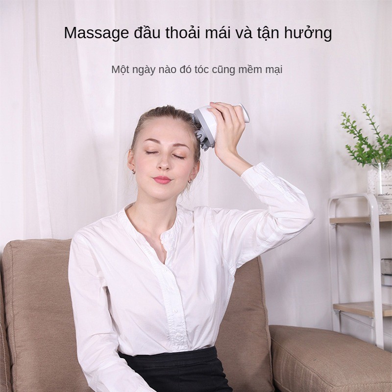 Máy mát xa đầu thông minh Nhào da đầu Kinh tuyến Nạo vét thú cưng Đau đầu Massage Máy mát xa điện