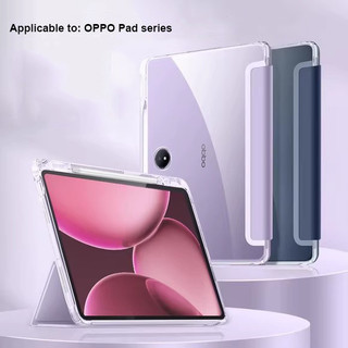 Ốp Khe Cắm Bút Trong Suốt Cho OPPO Pad SE 11 2025 Pad2 Pad3 11.61 Air 2 Neo 11.4 Air 1.36 Vỏ Bảo Vệ Da Ba Lần