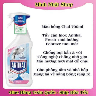 Chai xịt vệ sinh và chống ăn mòn inox Antikal tẩy cặn canxi vòi rửa, vòi sen