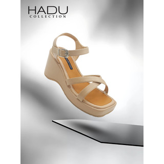 Sandal Đế Xuồng Quai Chéo 7P XIARA HADU MMX14 Chất Da PU Cao Cấp Đế Cao Su Chống Trượt BH 12 Tháng