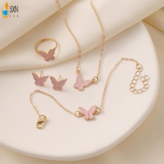 Vòng Tay Vòng Cổ Bông Tai Bộ Đầy Màu Sắc Tính Khí Bộ Trang Sức Quà Tặng Cho Kỷ Niệm Sinh Nhật Giáng Sinh