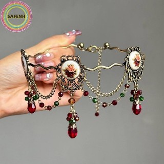 SAFENH Vintage Gothic Choker Hoa Hồng sels Vòng Cổ Dành Cho Nữ Cô Gái Thời Trang Thanh Lịch Đa Năng Vòng Cổ Trang Sức Phụ Kiện Quà Tặng Sinh Nhật VN
