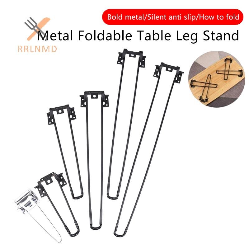 RRLNMD 1 Gấp Hỗ Trợ Đồ Nội Thất Chân Bàn Kim Loại Chân DIY Nhà Ghế Ăn Bàn Cuối Bàn Cà Phê Chân Phụ Kiện MỚI