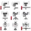 Dây buộc khung CORALTIDE, Đầu nối lắp ống tròn bằng thép hợp kim nhôm, Khuỷu tay khóa cố định DIY Ống nối ống tròn