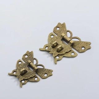 2 Chiếc Vintage Bướm Khóa Cổ Đồng Chốt Cao Cấp Trang Sức Hộp Gỗ Khóa Tủ Hộp Trang Trí Phần Cứng Phụ Kiện