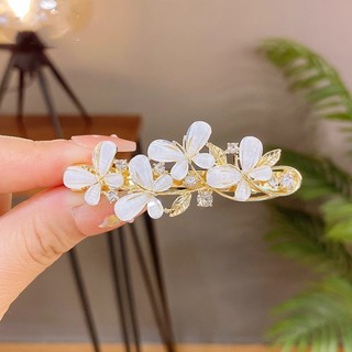 MAUROPOLI [Sẵn sàng] Kẹp tóc hình bướm thủy tinh sang trọng nhẹ cao cấp Tính khí thanh lịch Đầu lưng nửa mảnh Kẹp tóc bên hông Mũ đội đầu