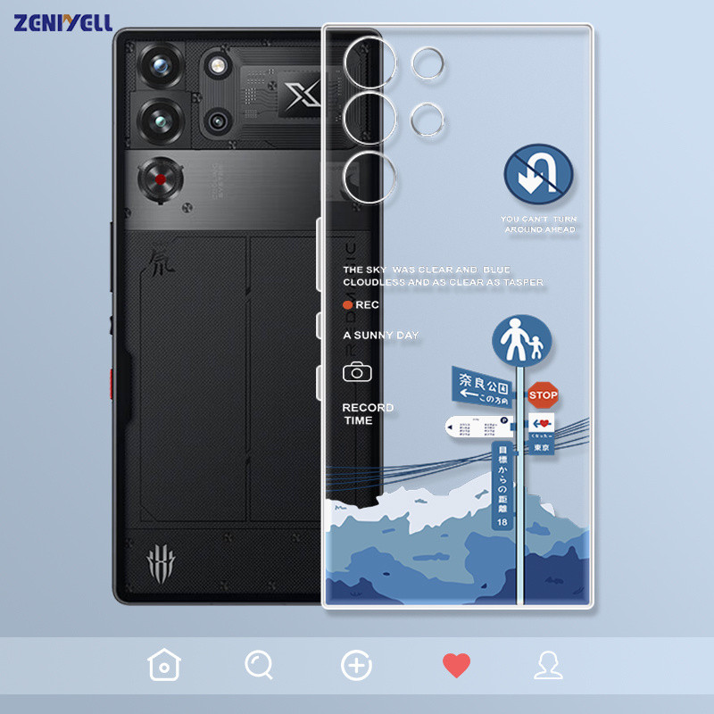 Ốp điện thoại tương thích Nubia Red Magic 10 Pro, vỏ bảo vệ Red Magic 10 Pro+, trong suốt, che phủ toàn bộ, chống rơi, mềm mại, thời trang
