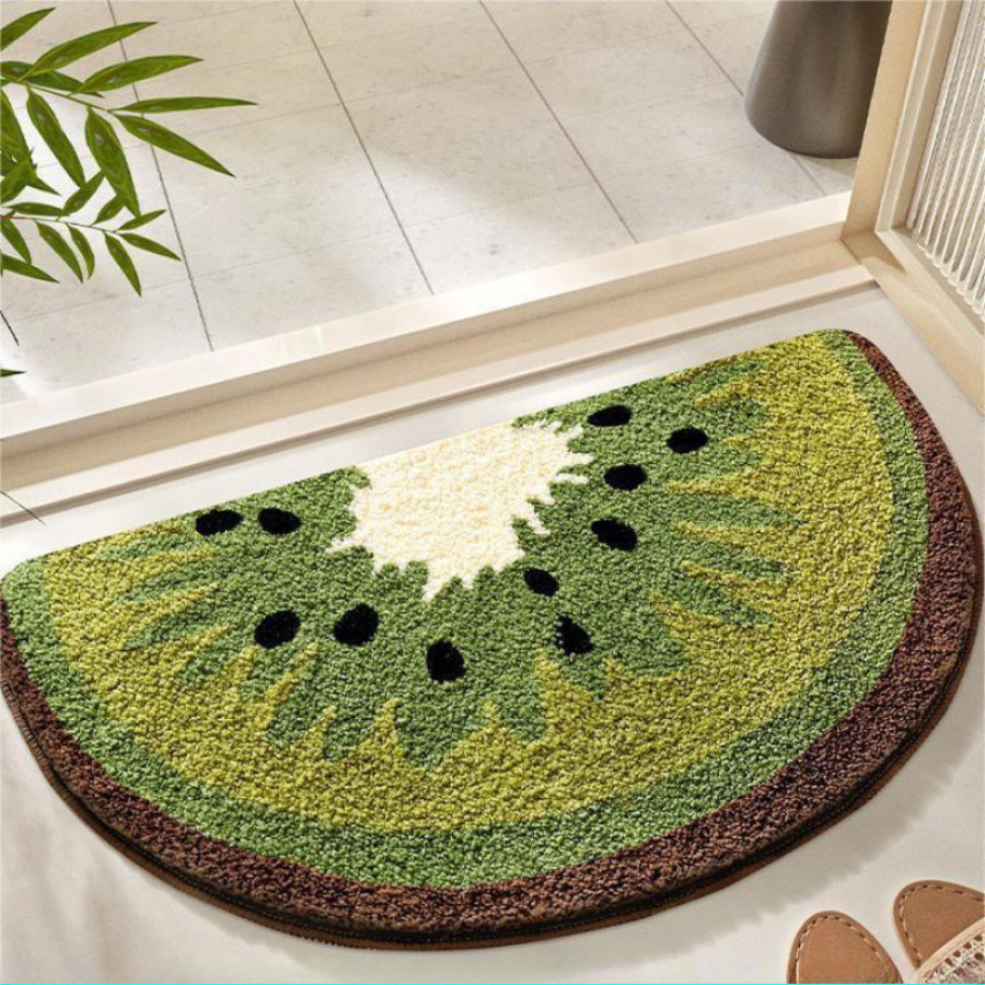 Thảm Chùi Chân Hình Trái Cây Dễ Thương, Thảm Lót Sàn Nhà Tắm/Nhà Bếp/Sofa Chống Trượt Siêu Thấm Hút