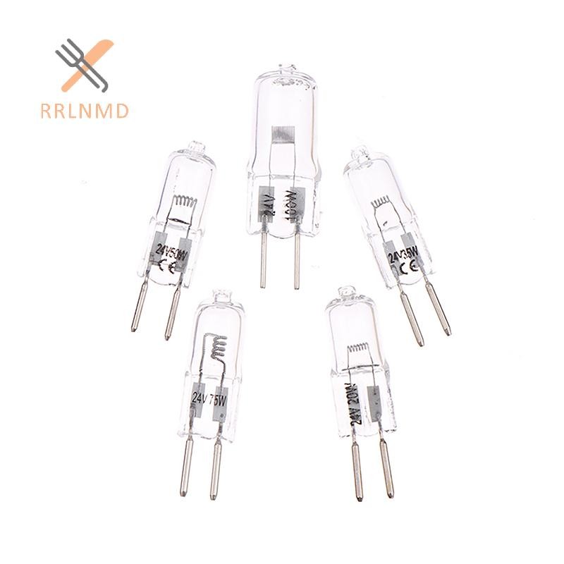 RRLNMD Bóng Đèn G5.3 24V 20W 35W 50W 70W 100W Bóng Đèn Thủy Tinh Bóng Đèn Halogen Hạt