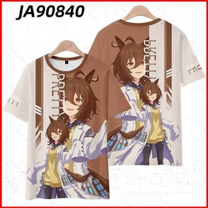 Áo thun cosplay Uma Musume Agnes Tachyon YB1, vải 3D, tay ngắn, phù hợp mùa hè