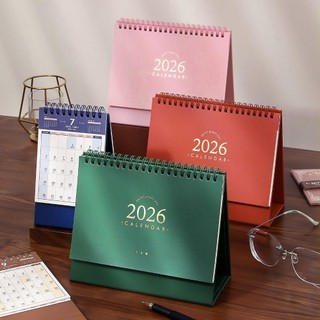 Lịch để bàn RISEDOT 2026, Lịch Mini trang trí máy tính để bàn di động, Quà tặng kế hoạch lịch trình cuộn dây sáng tạo