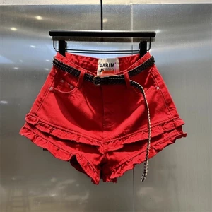 Ban Đầu Dạo Phố Cao Cấp Chữ A Quần Short Nữ Mùa Hè Lớn Đỏ Nóng Cô Gái Quần Rời Ôm Hơn Nhìn