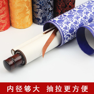 Hộp thổ cẩm thư pháp và hội họa cao cấp, hộp đựng biểu ngữ, ống đựng bộ sưu tập tranh Trung Quốc, hộp giấy thư pháp và hội họa, hộp quà tặng có thể thu gọn tùy chỉnh