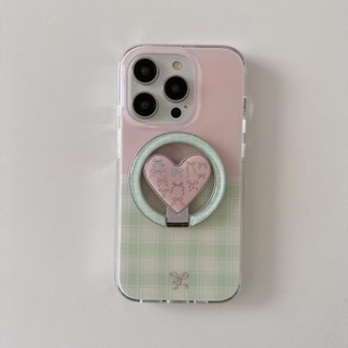 Ốp Lưng Cứng Tương Thích Với iPhone 13 14 14Pro 14ProMax 15 15Pro 15ProMax 16 16Pro 16ProMax 17 17Pro 17ProMax Vỏ Nam Châm Họa Tiết Nối Xanh Hồng