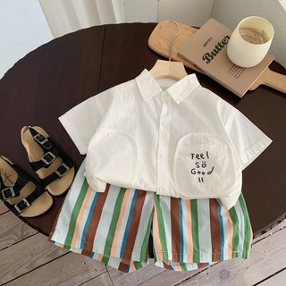 Áo sơ mi ngắn tay cotton mùa hè cho bé trai, áo polo mỏng thời trang cho trẻ nhỏ và bé trai, áo thun trắng