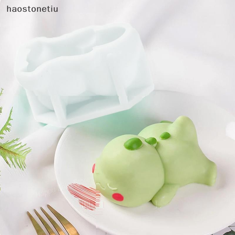 HA Dễ Thương Mousse Pudding Khuôn Silicon Custard Bánh Khuôn Hoạt Hình Xanh Dino Trang Trí Bánh Dụng Cụ Nướng Bánh n