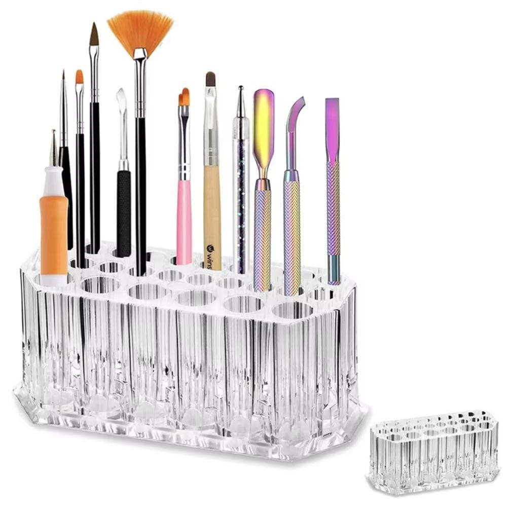 Giá đỡ cọ trang điểm FAVORITEGOODS, Hộp đựng cọ trang điểm bền Acrylic, Hộp đựng bút mỹ phẩm 26 lỗ trong suốt Sử dụng tại nhà