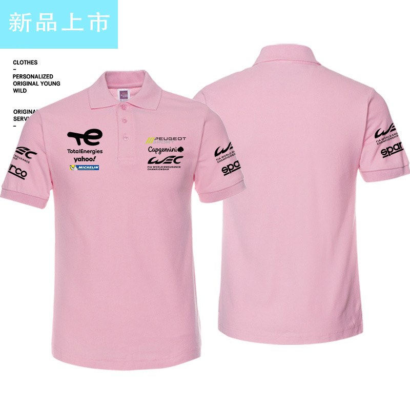 Đồng phục hạm đội Peugeot Lemang WEC đua xe rider câu lạc bộ áo polo nam nữ có cổ áo thun tay ngắn nửa tay