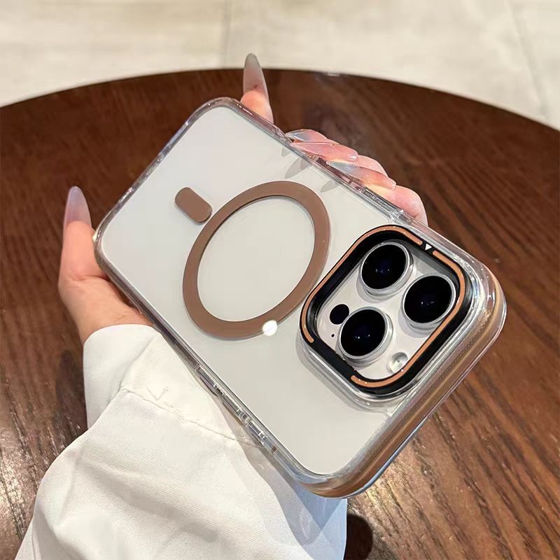 Ốp lưng cứng acrylic trong suốt / Giá đỡ tương thích cho iPhone 12 pro max 13 pro max 14 pro max 15 pro max 16 pro max
