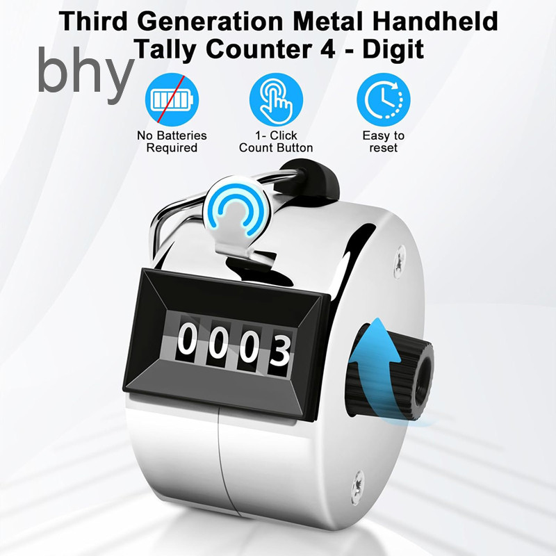 Kim Loại Tay Tally Counter Clicker, 4 Chữ Số Palm Click Counter Đếm Số ...